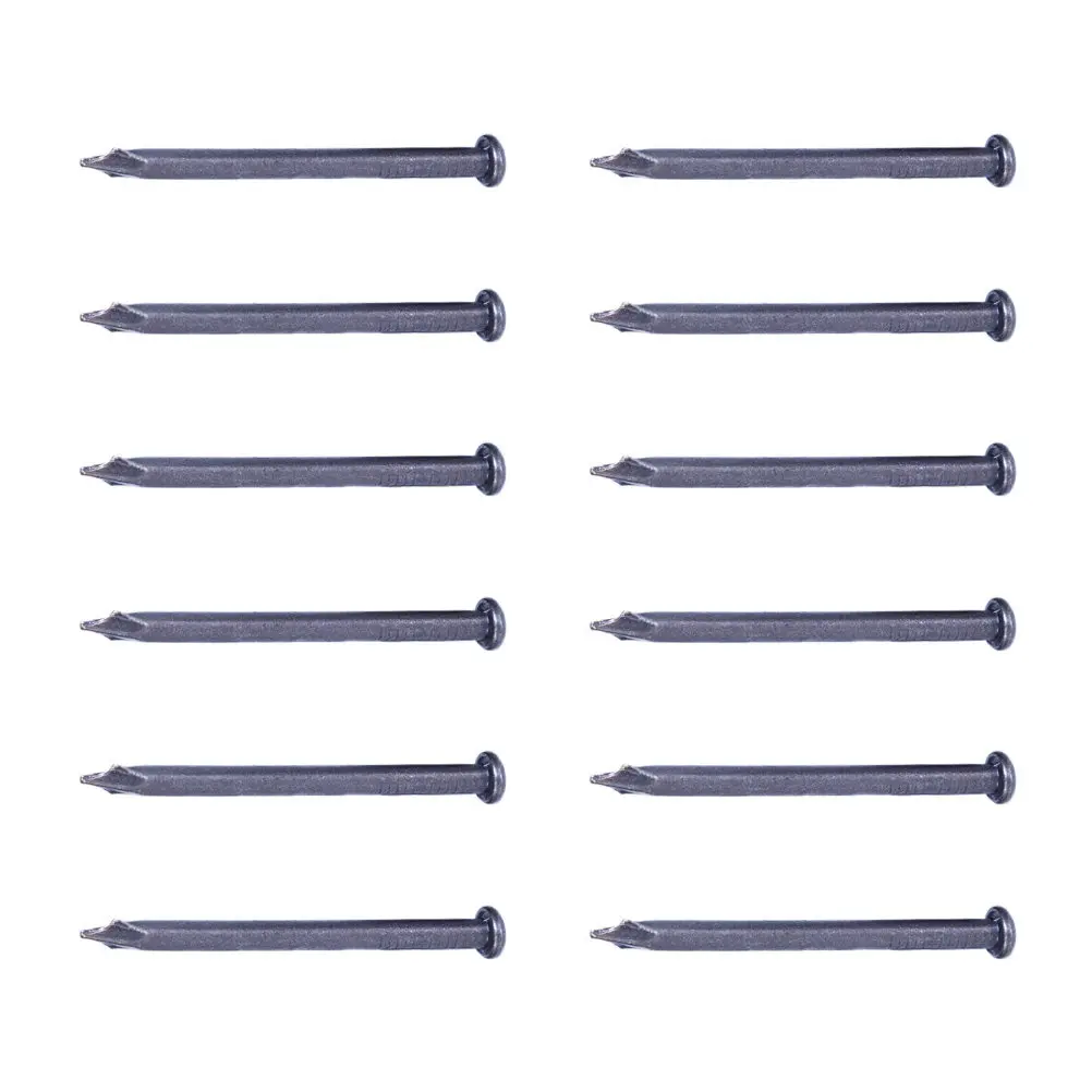 50Pcs Cement Steel Nails 2.5inch Pointed Tip High Temperature Quenched Black Plated Nails for Brick Concrete Wood Steel