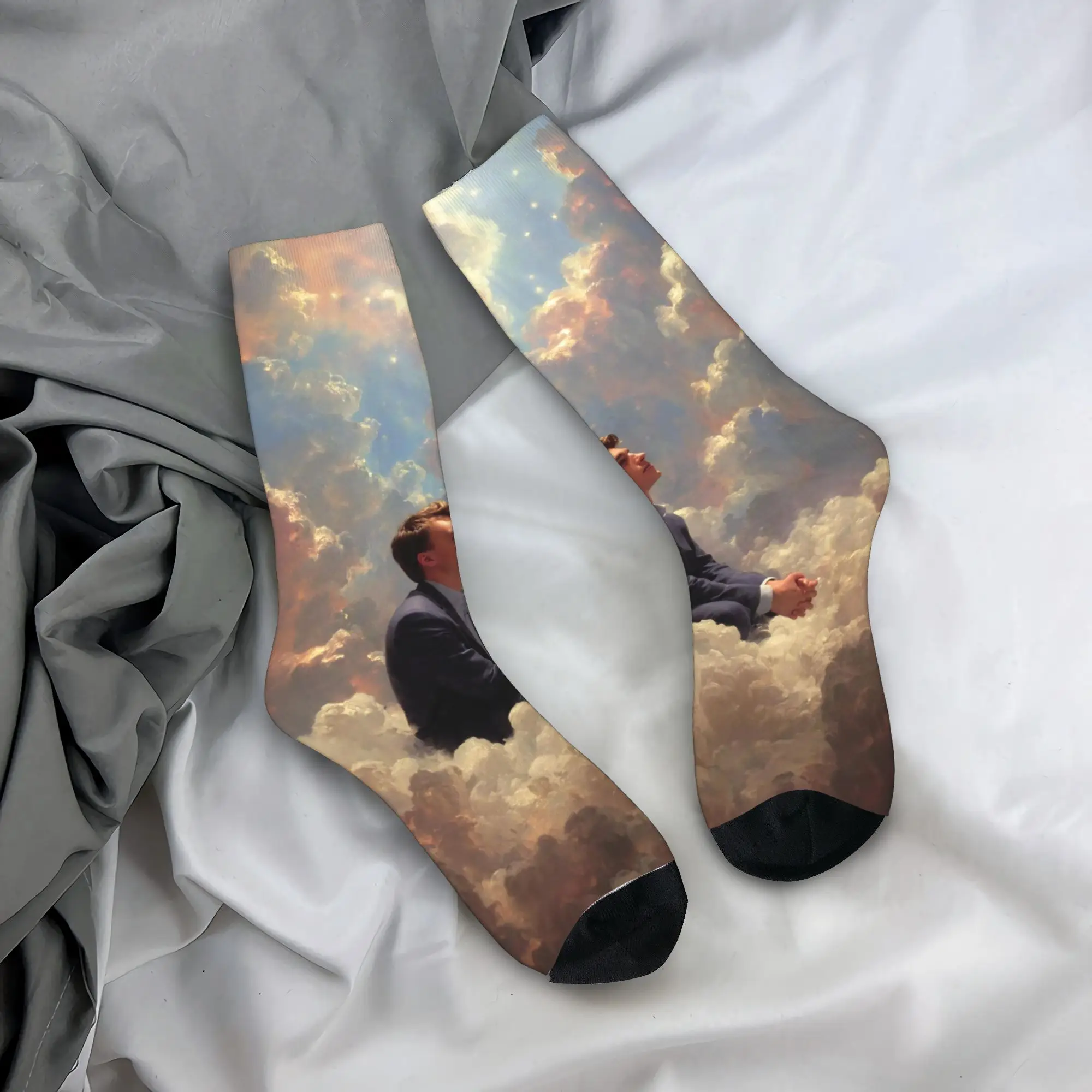 

Fashion Male Men Socks Casual Charlie Kirk Sock Polyester Sport Women Socks Spring Summer Autumn Winter