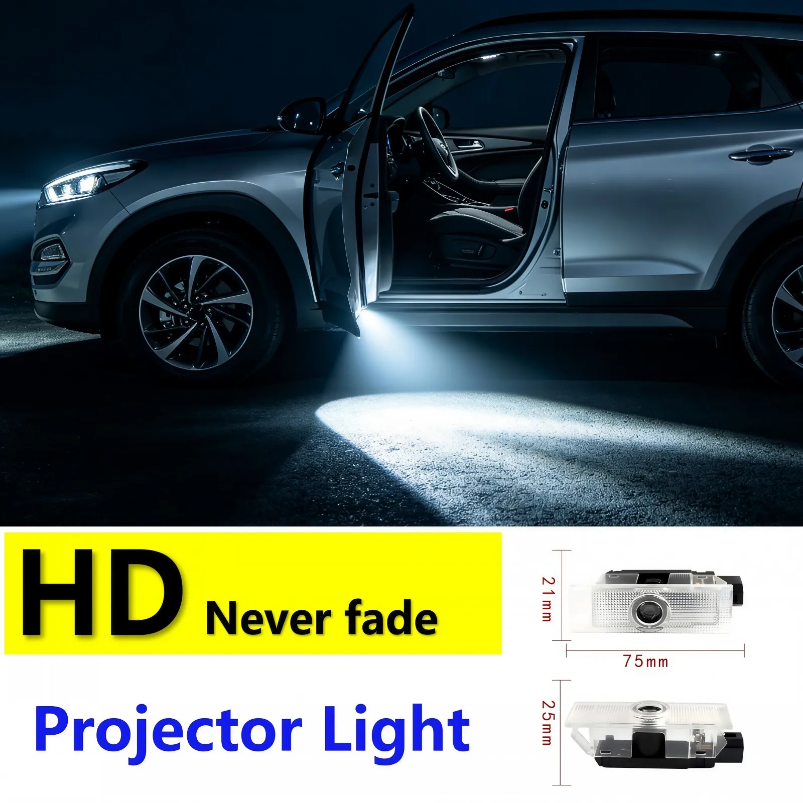 HD 2X For Alfa Romeo 166 159 Giulietta Stelvio Giulia Mito Brera Accessories Car Led Door Courtesy Projector Lamp Welcome Lights