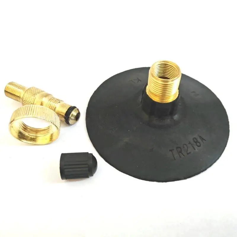 TR218a Brass Inner Tube Valve Stem 1 Set Rubber Covered for Passenger Cars Trucks Road Trip Emergency