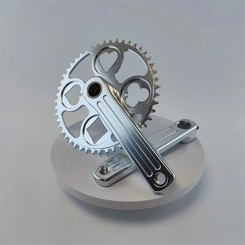 Road bike crankset gravel XC polished silver crank BB chainring 48T 50T for brompton for birdy 8 9 10 11 12speed