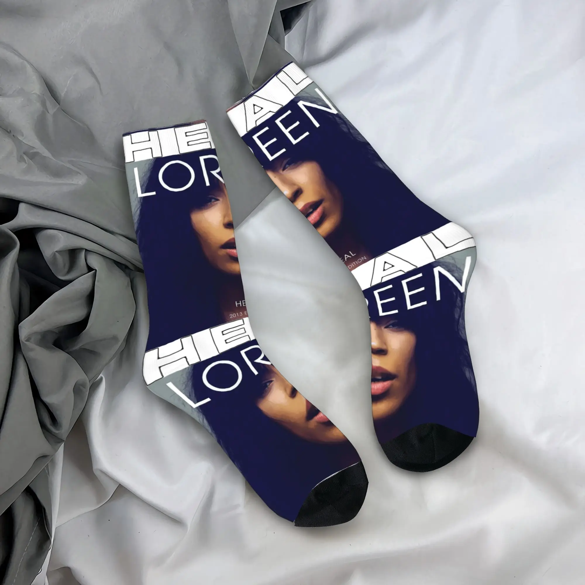 

Men Socks Loreen Eurovisions 2025 png Stockings Anti Bacterial Quality Socks Autumn Gothic Graphic Outdoor Sports Socks