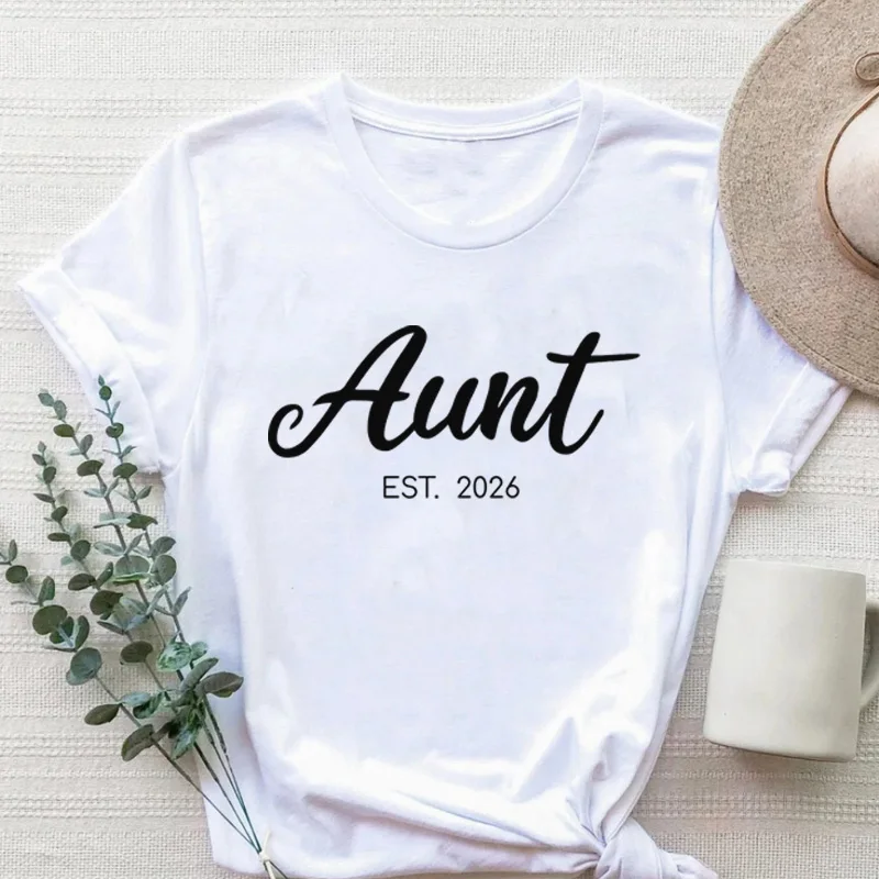 

Футболка Auntie Est 2026, новый подарок для тети, винтажная женская одежда в стиле Харадзюку, подарки во время беременности