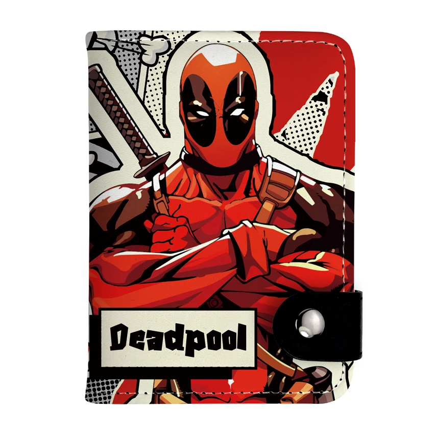 Miniso Cartoon Marvel Wallet Comics Deadpool Spider Man Purse HASP Short Wallets for Men Boys