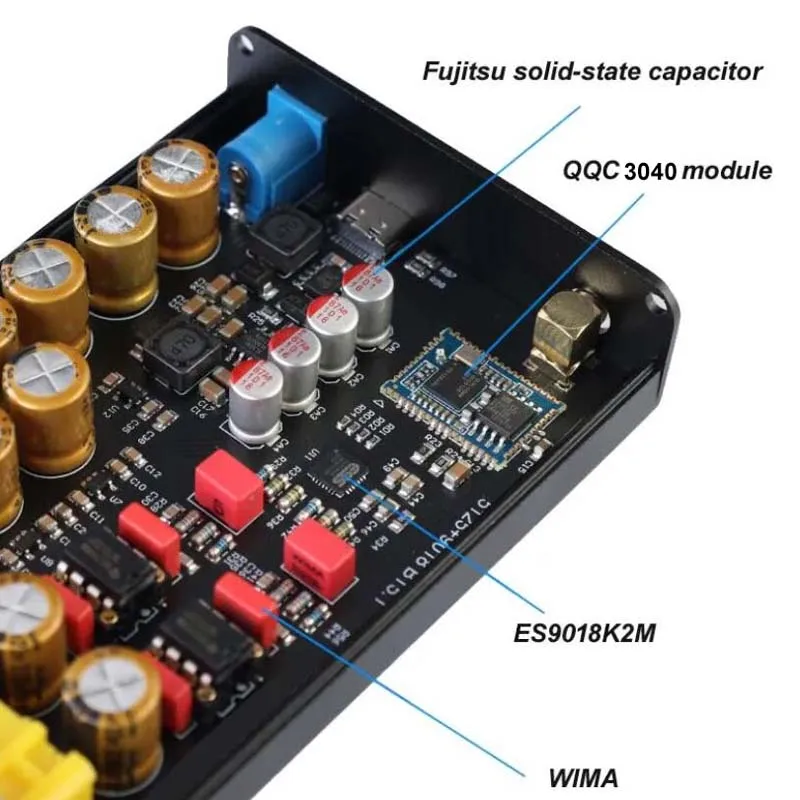 DLHiFi Y5125 ES9018 QCC3040 5.2 LDAC Bluetooth Wireless Audio Receiver Dual OPA1612 NE5532 OPAMP USB DAC TWS Headphone Amplifier