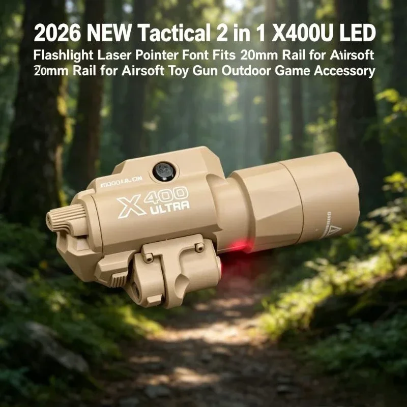 X400U Compact Rail LED Light with Red Laser Module, Universal 20mm Picatinny Replacement Accessories