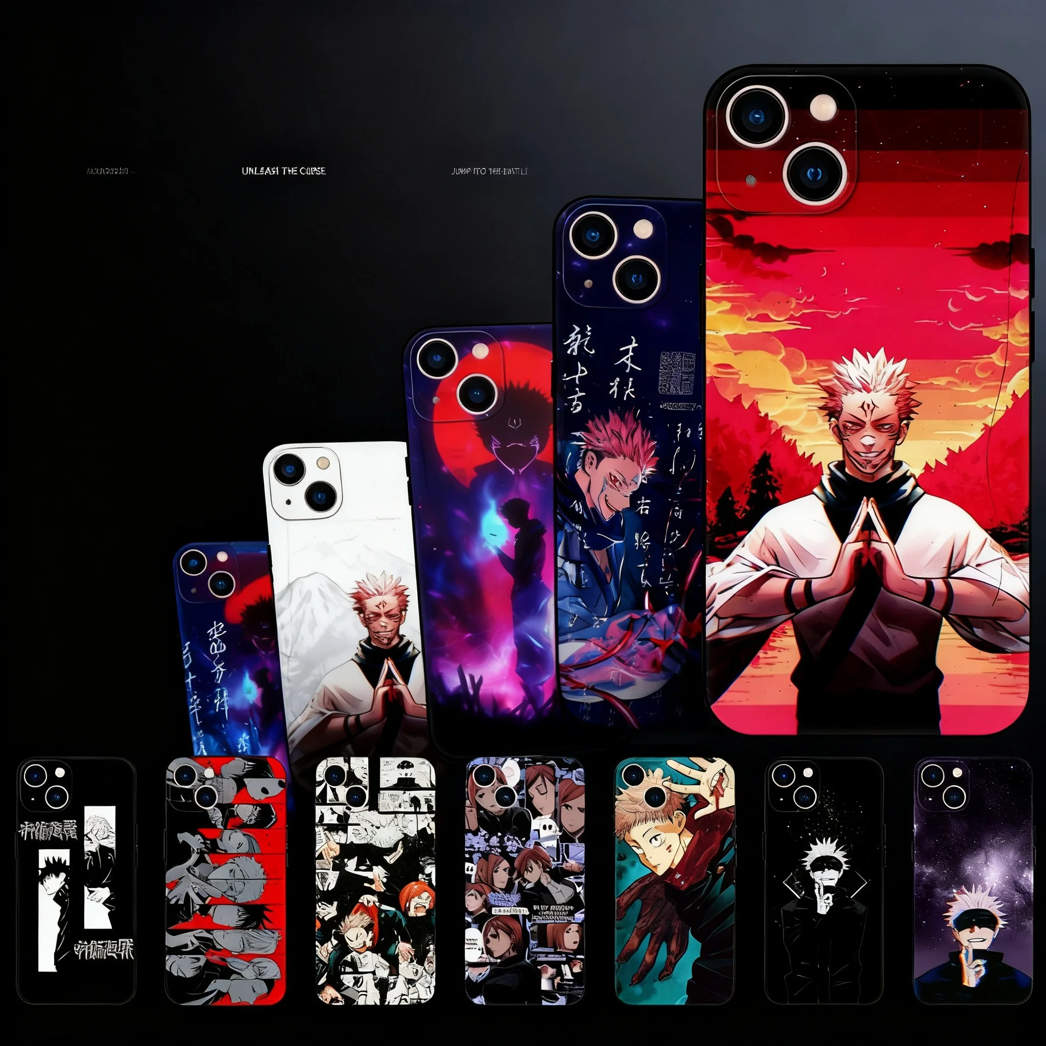 

Jujutsu Kaisen JJK Anime Phone Case Compatible with iPhone 16 15 14 13 12 11 Pro Max Plus SE XR XS X 8 7 6 5 4 Samsung Galaxy