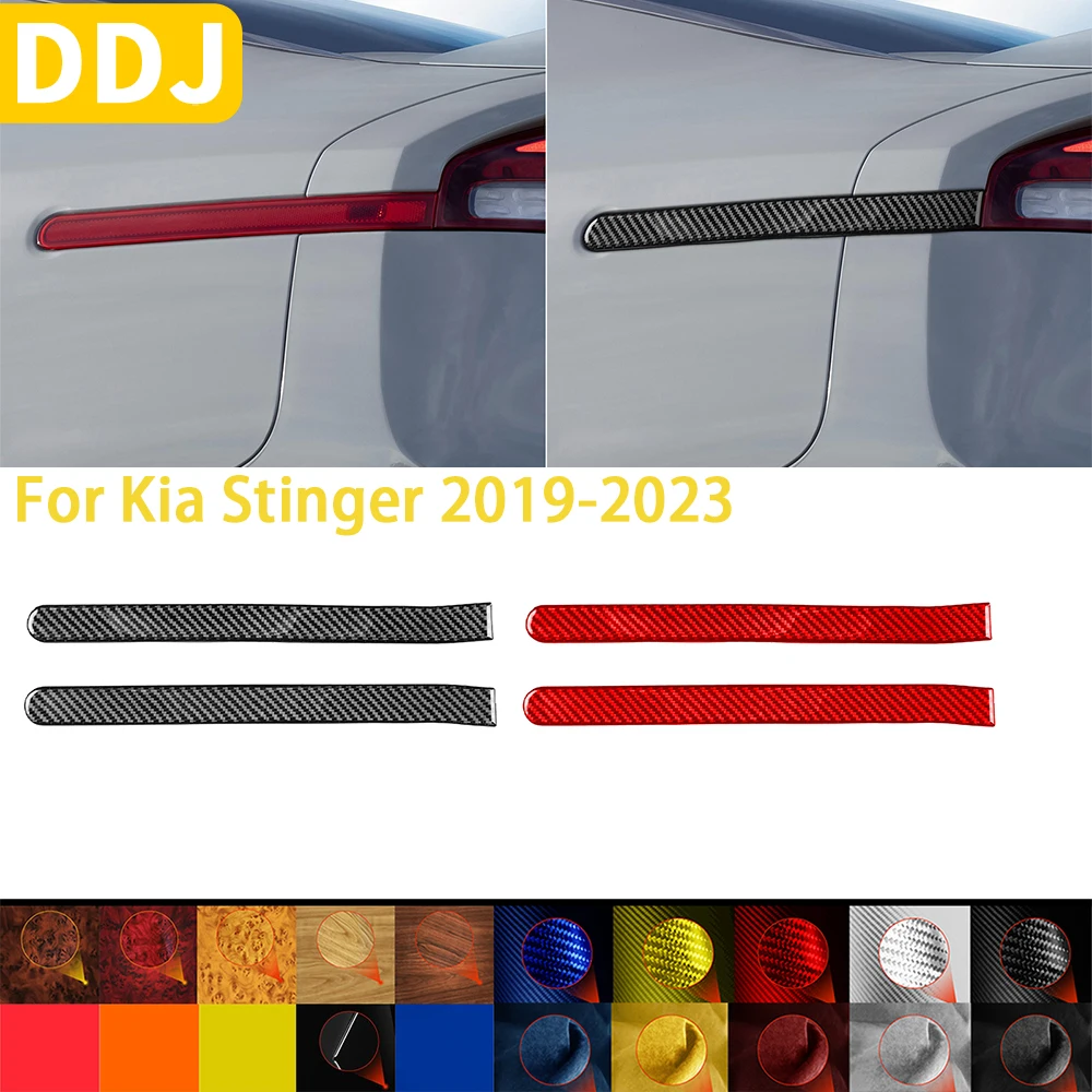 

For KIA Stinger 2019-2023 Accessorie Carbon Fiber Car Rear Light Decals Stickers Emblems Side Lamp Stripes Cover Trim Decoration