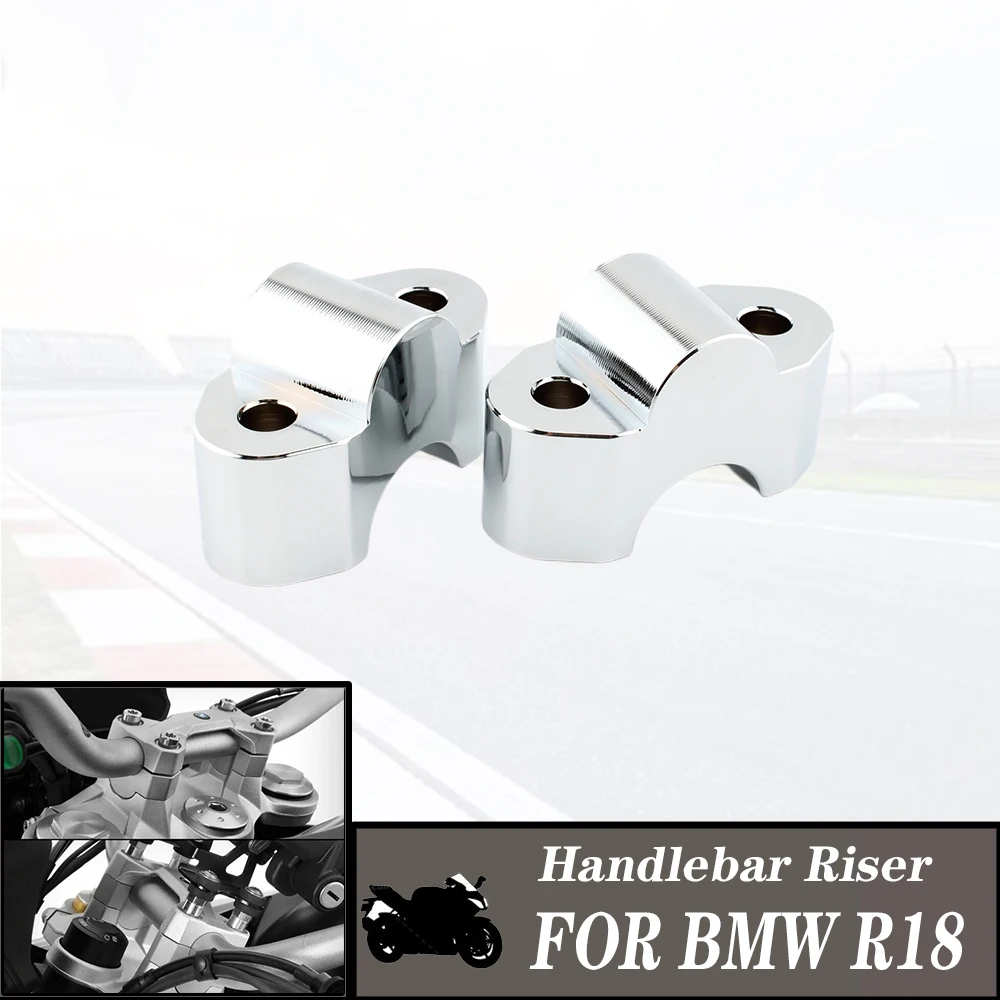 FOR BMW R18 2020-2022 Handlebar Heightening Riser Motorcycle Rises 20MM Backward 15MM CNC Aluminum Plated NEW R18 image 3