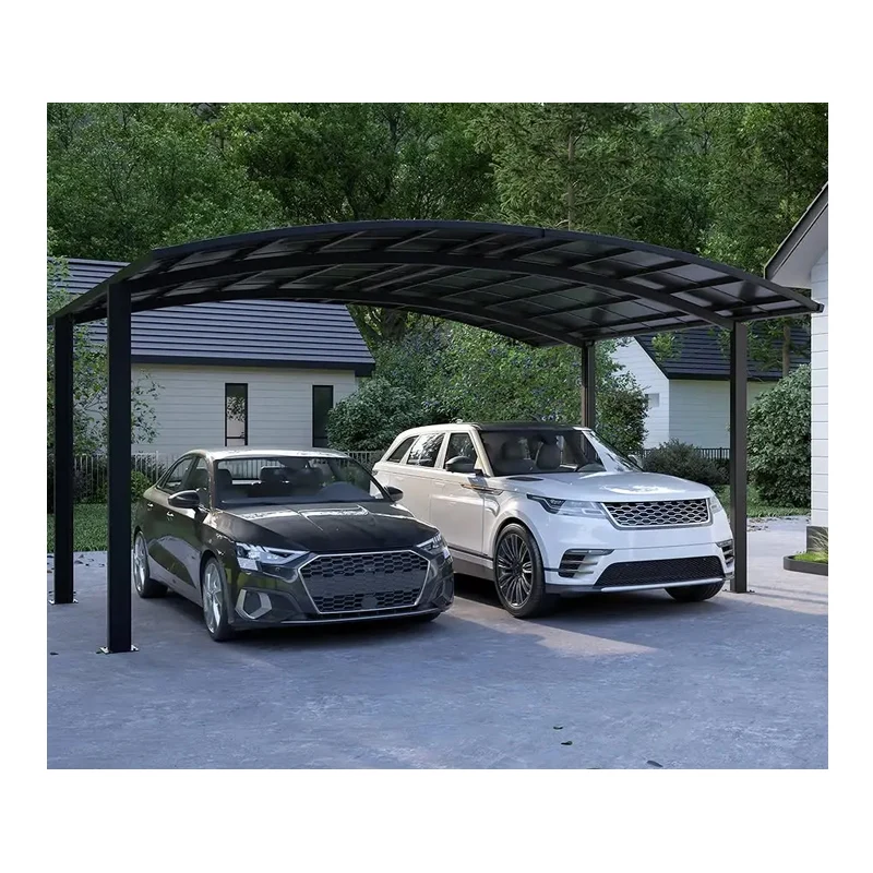 Single/double automotive polycarbonate sheet aluminum alloy waterproof ceiling carport