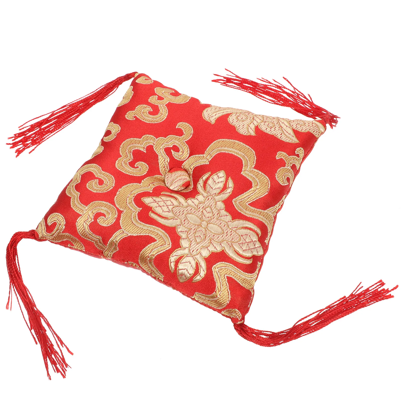 

Pillow Buddha Sound Bowl Cushion Nepal Singing Yoga Bolsters Handmade Heart Red