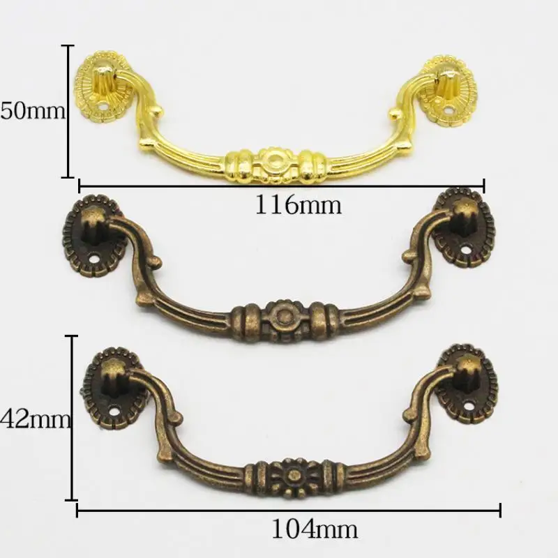 Vintage Furniture Handle Decorative Antique Pull Knob for Drawer Cupboard Kitchen Cabinet Dresser Home Upgrade Hardware 1Pcs