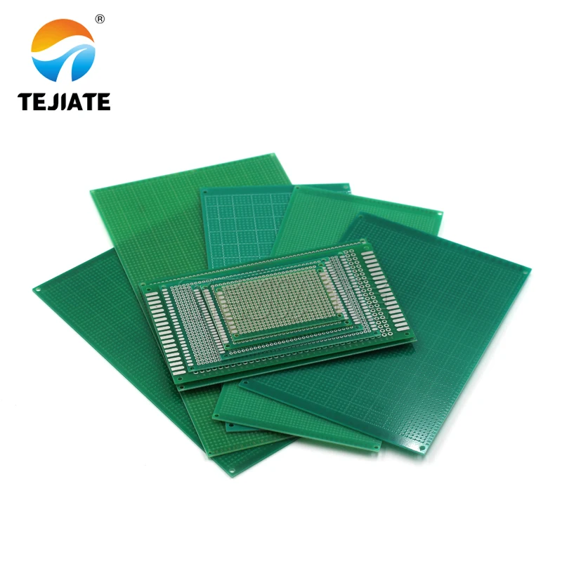 PCB circuit board universal board single-sided tin spray green oil glass fiber experimental board hole board welding 9*15 line 1