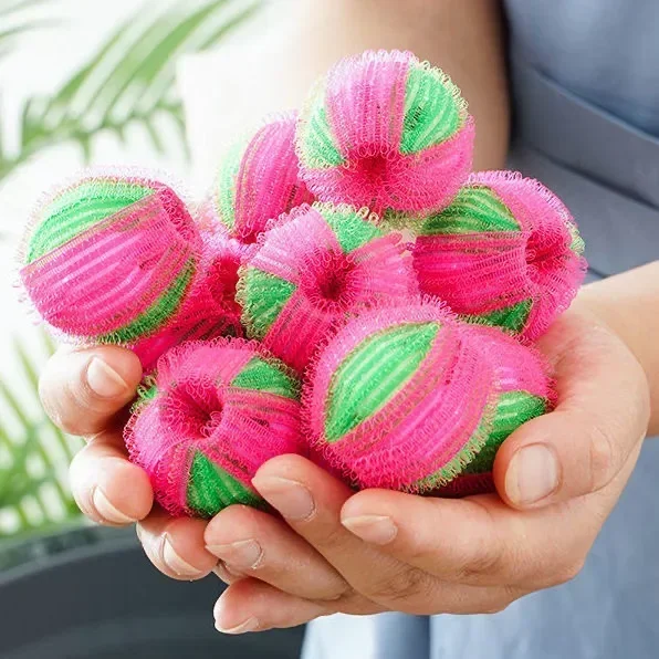 Nylon Magic Laundry Ball, removedor de cabelo, Catcher Laundry Ball, roupa reutilizável ferramenta de limpeza, máquina de lavar roupa, gato, cão, 6pcs