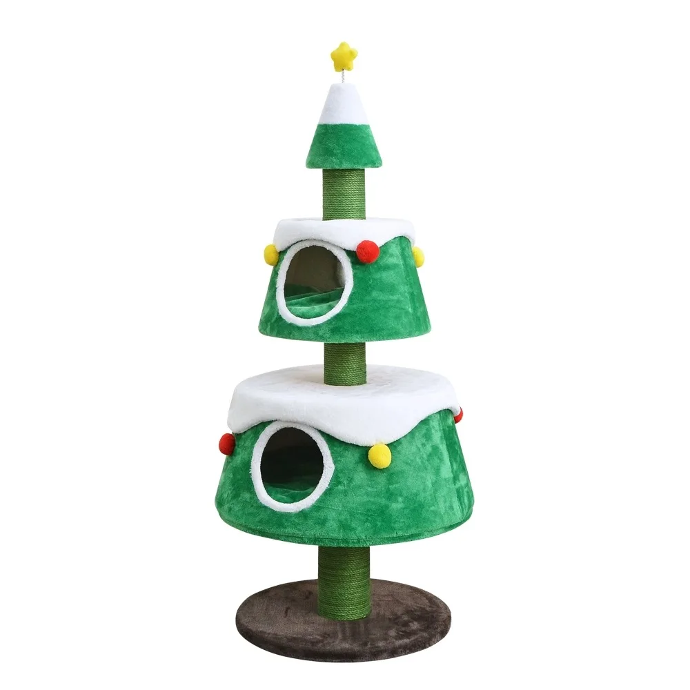 Christmas Tree  Crawler Nest  Scratch Board Toy Super Multi Layer Integrated  Tree