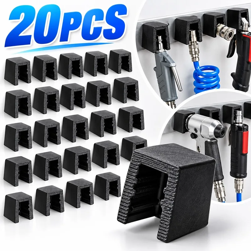 Garage Air Tool Organizer PETG Wall Mounted Pneumatic Holder Spray Gun Hanger Space Saving Workshop Auto Repair Storage Clips