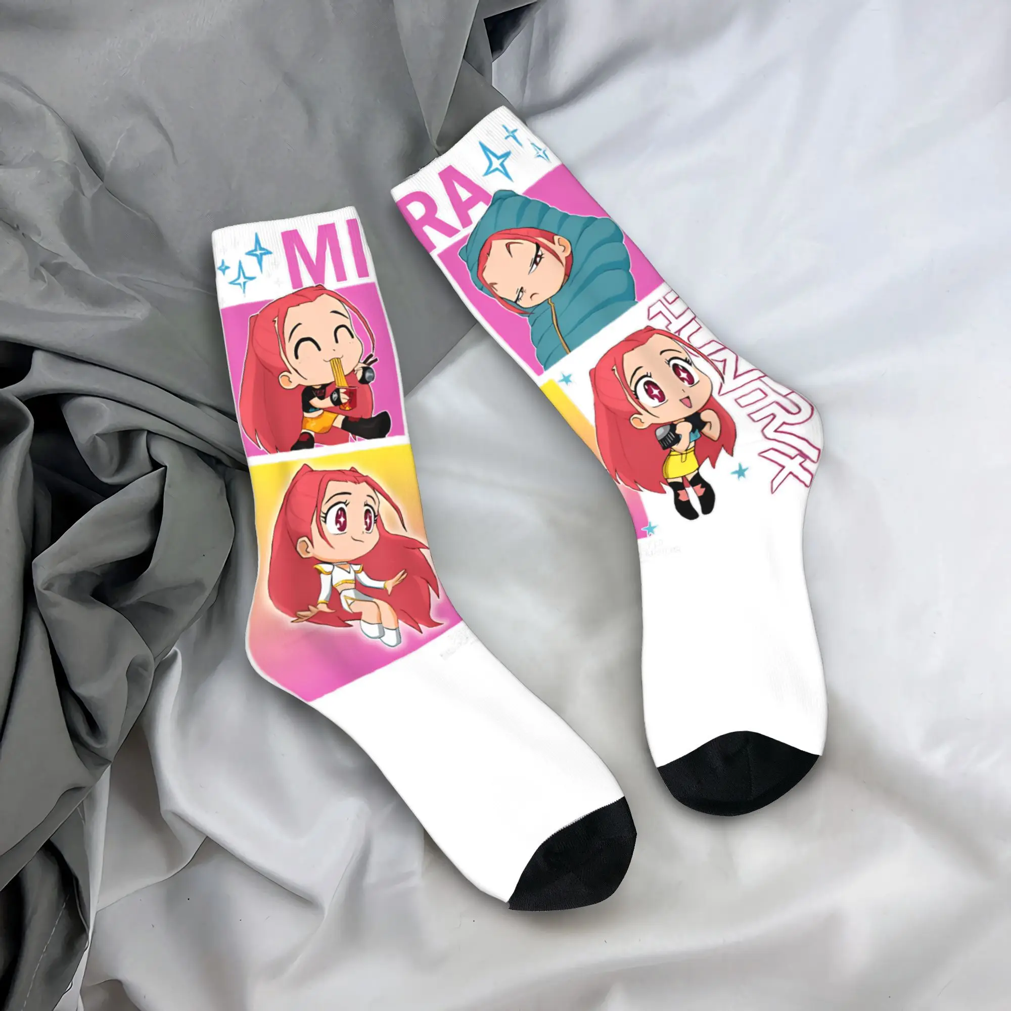 

KPop Demon Hunter Socks meme Casual Stockings Winter Non Slip Men Socks Medium Soft Graphic Running Socks