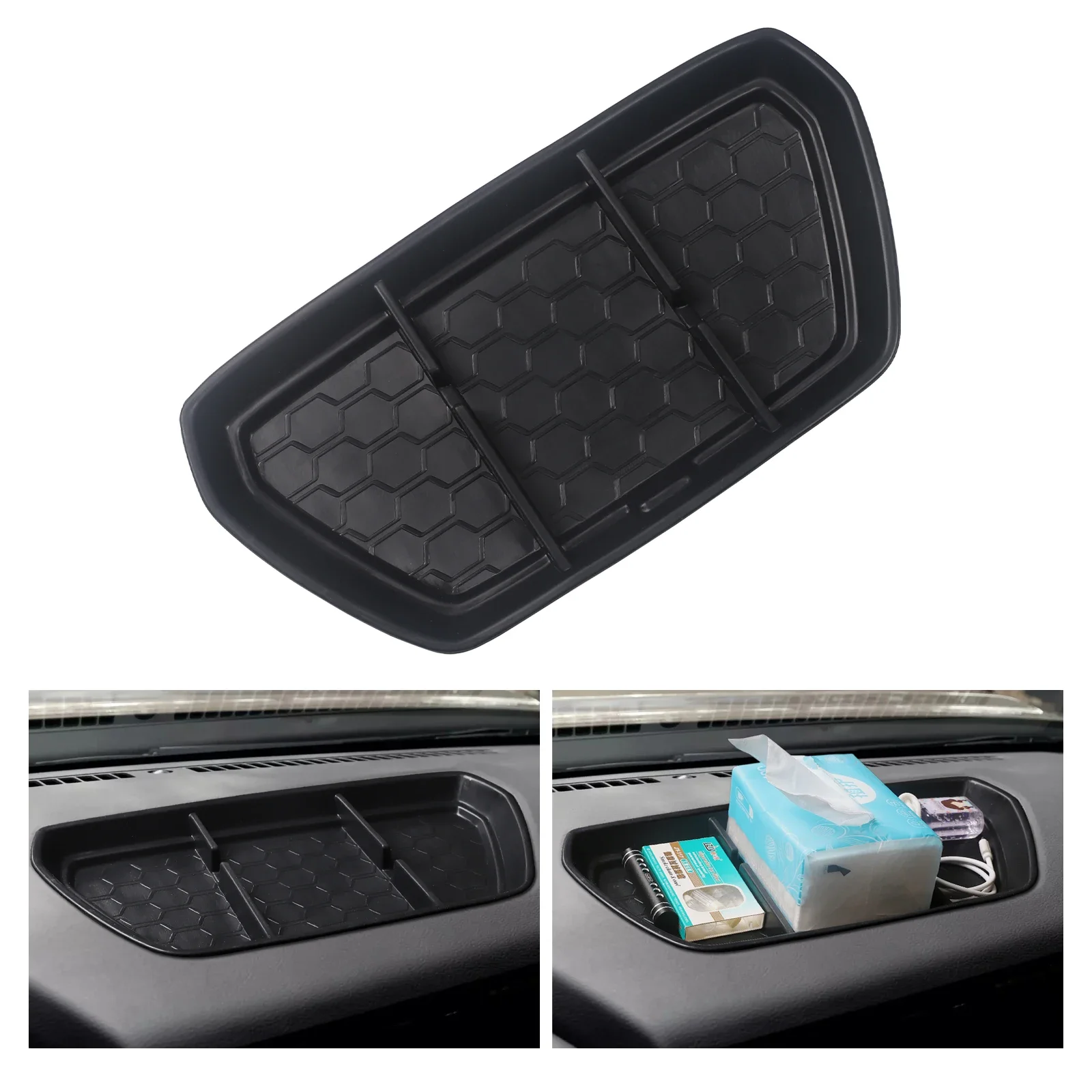 Car Dashboard Tray for Nissan Frontier 2022 + Center Console Storage Box Organizer Interior Accessories 2