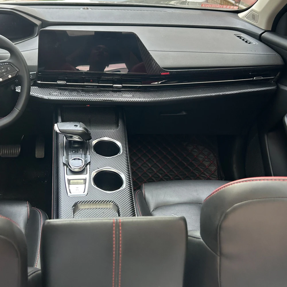 Carbon Fiber For Changan CS55 PLUS 2020-2022 Car Film Interior Sticker Center Console Gear Dashboard Air Door Handle Lift Panel