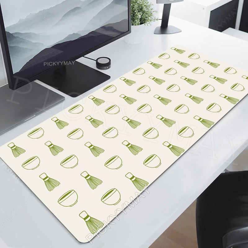 Matcha Locking Edge Mouse Mats Large  Rubber Mouse Pad Gaming Mousepads Gamer Mousepad Green Desk Pads  Keyboard Mat 120x55cm
