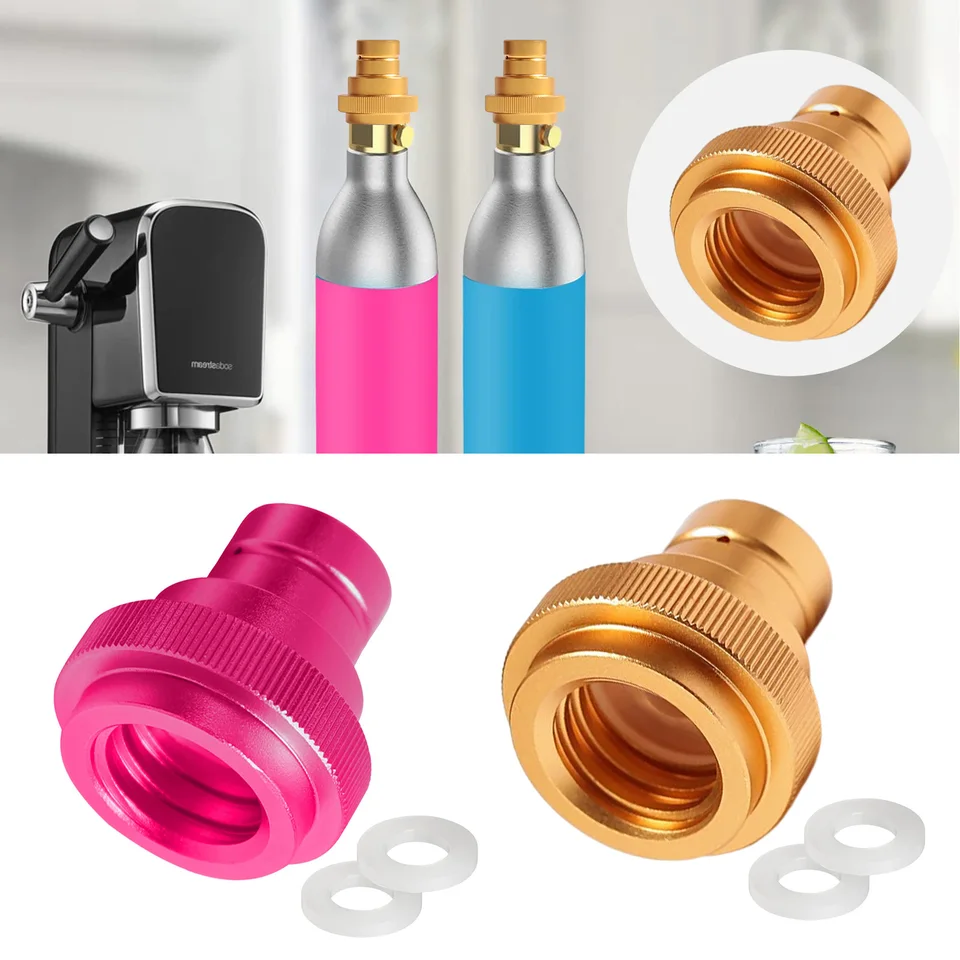 Adaptateur Rapide CO2 Soda Stream Duo Terra - Doré Pour Cylindre 60L