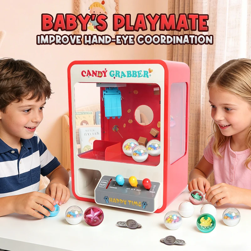 Electronic Mini Claw Machine Music Catch Candy Doll Machine Kids Interactive Game Toys Claw Arcade Crane Boy Girl Birthday Gifts