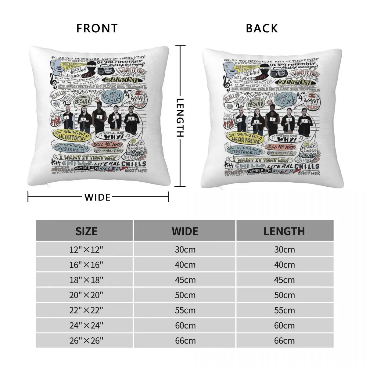 I Want It That Way B99 Pillowcase Polyester Linen Velvet Creative Zip Decor Throw Pillow Case Home Cushion Case