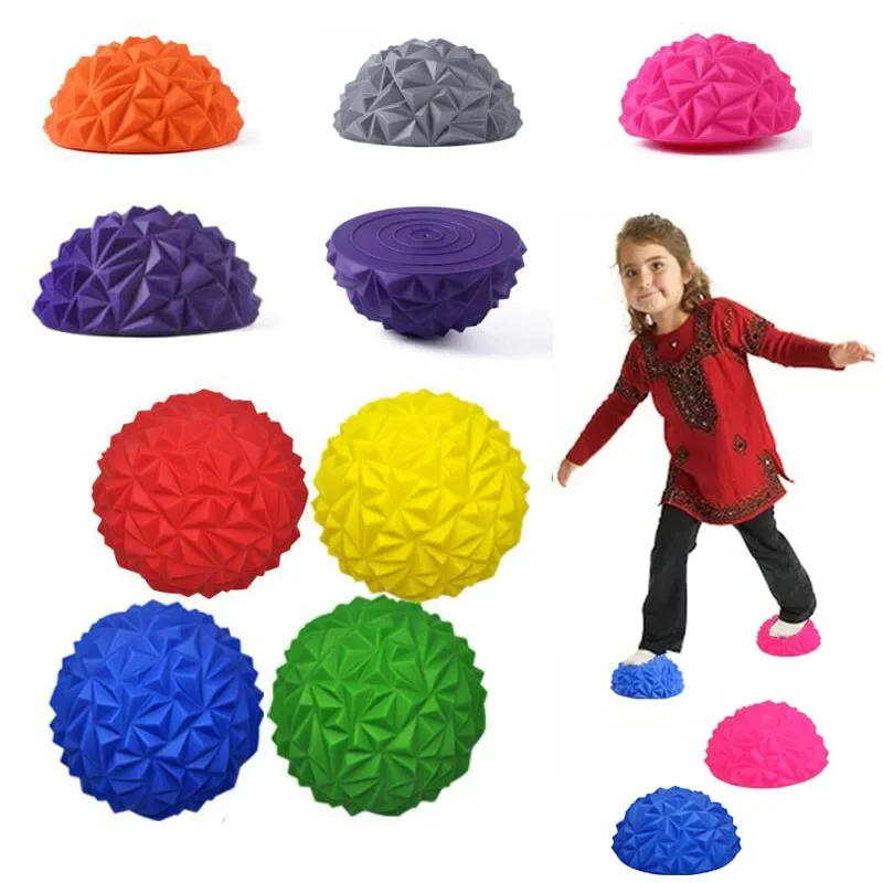 1Pcs Half Sphere Yoga Balls Balance Stepping Stones Kids Boys Girls Children Adult Games Fitness Massage Sports Entertainment