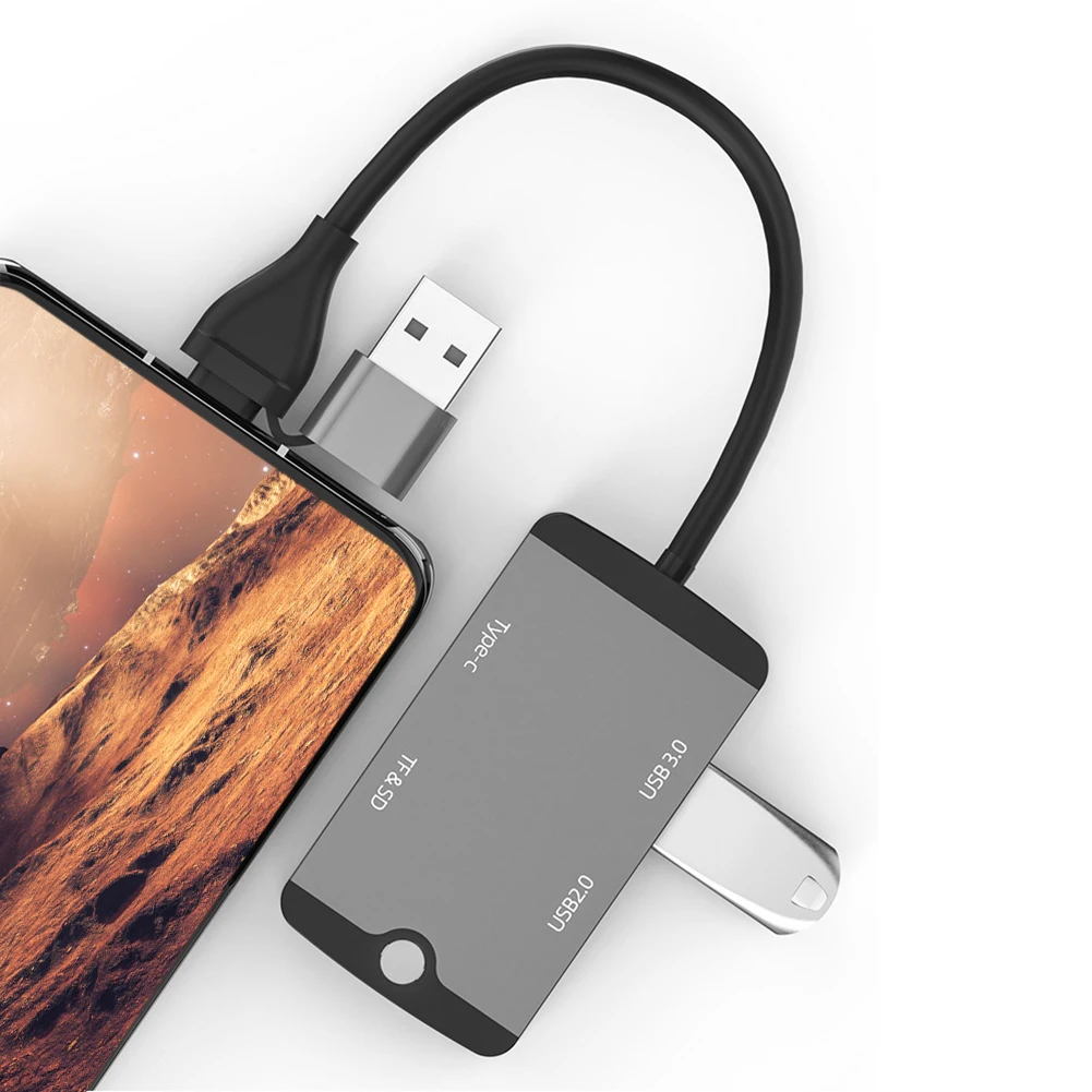 HUB USB C OTG, lector de tarjetas SD, unidad Flash, lector de tarjetas de memoria inteligente, multipuerto con puertos SD TF para Macbook, accesorios de computadora