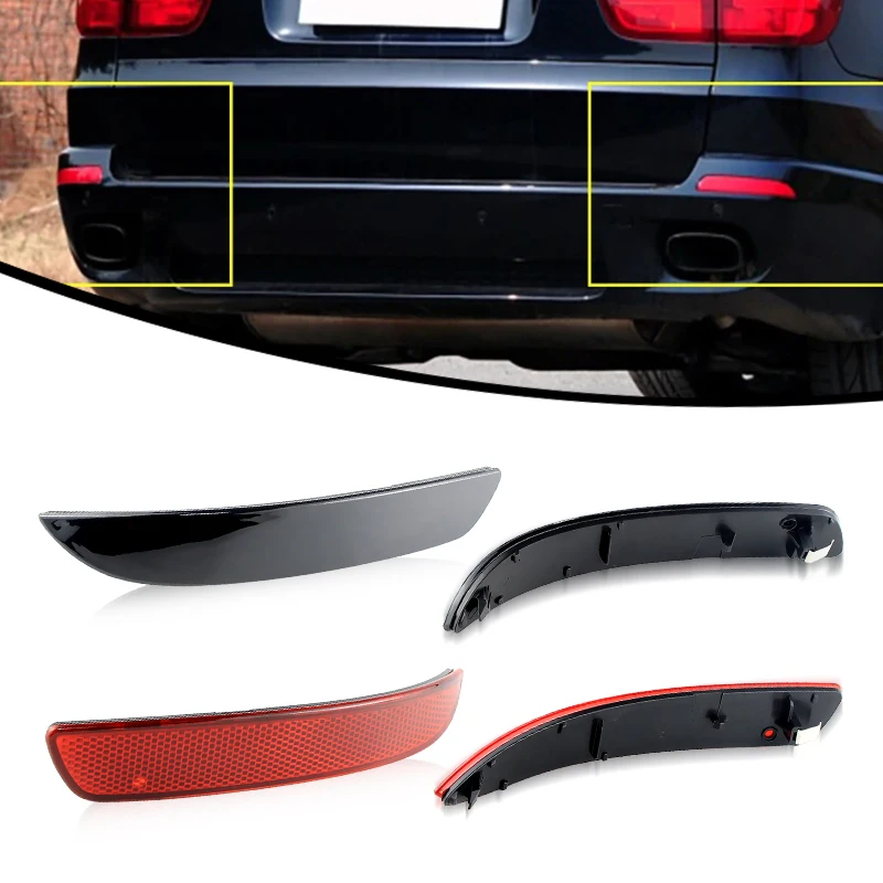 

2PCS No Bulbs Only Shells Rear Bumper Stop Light Cover Housing For BMW E70 X5 2007-2010 X5 With M Aerodynamics Package 2011-2013