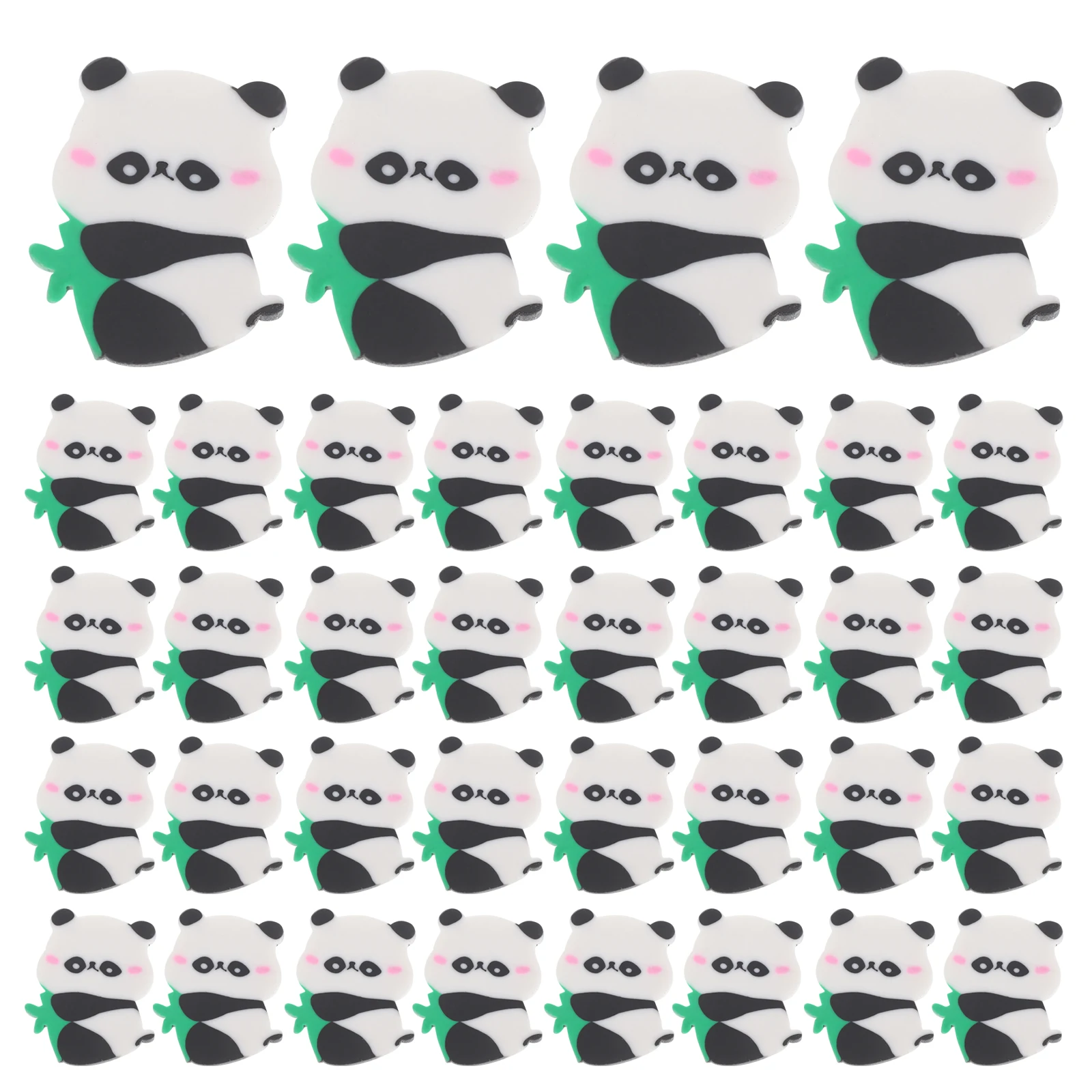 

50 Pcs Giant Panda Eraser Cute Erasers Cartoon Cleaning Animal Roller Bulk Pencil