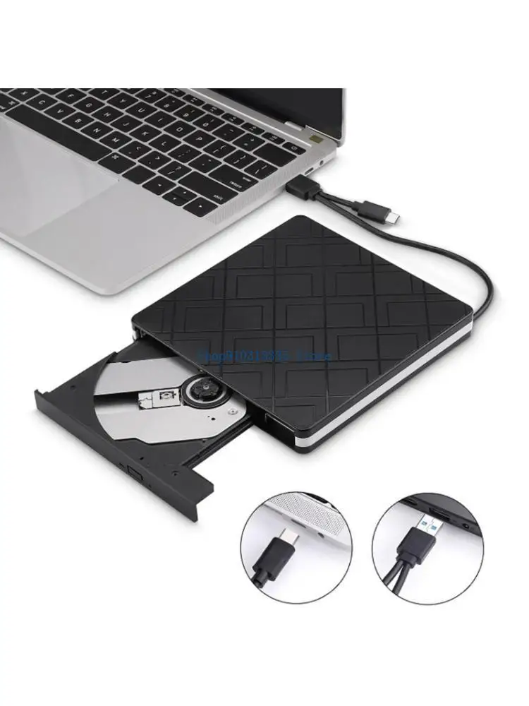  Fast Speed Portable DVDs RWs Opticals Drive With USB C And USB3.0 Connectivities For Desktop Laptop Backups