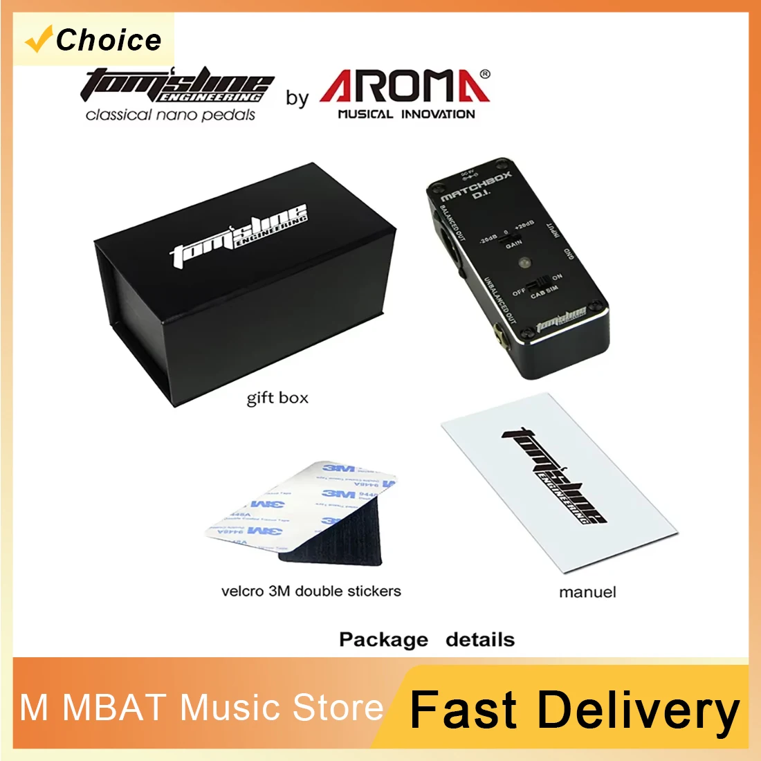 

AROMA AMX-3 MATCHBOX D.I. Аналоговая педаль эффектов для гитары, передача сигнала бас-гитары для аудиосистемы, мини-педаль эффектов