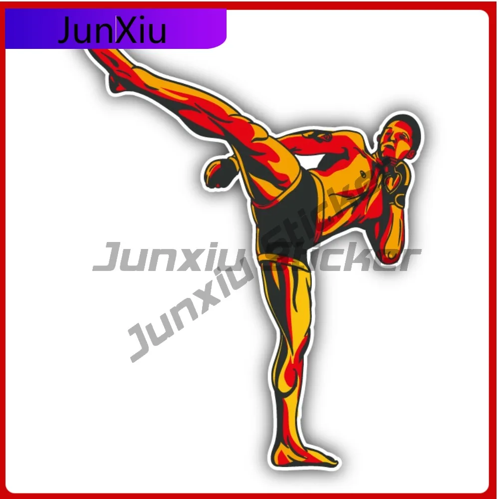 

Kickboxing Fighter Car Hot Top Quality Scratch Resistant Modern Motorcycle Decal Waterproof Vinyl Laptop Window Bumper Auto