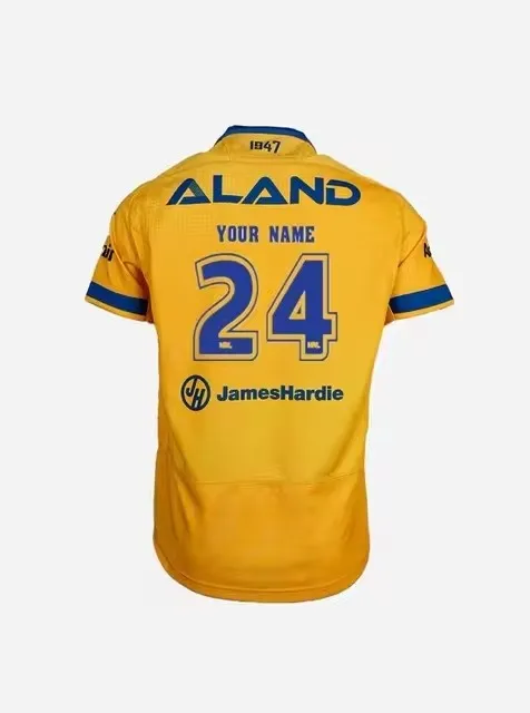 PARRAMATTA EELS HOME RUGBY JERSEY 2025/2026 EELS MĘSKA KOSZULKA TRENINGOWEJ SINGLET SZORTY Rozmiar: S-5XL