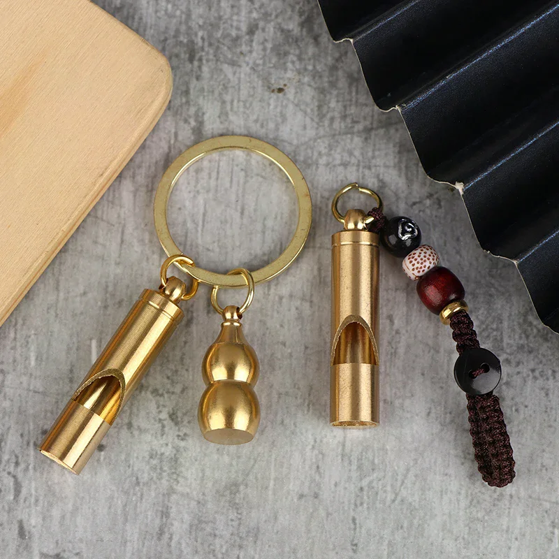

1Pc Brass Emergency Survival Whistle High Decibel Portable Keychain Outdoor Tools Whistle For Referee Training Camping Hiking