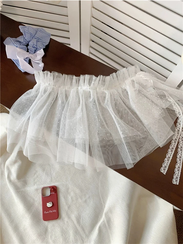 

Юбка Lace Me длиной до пола, женская весенняя балетная юбка трапециевидной формы с высокой талией, юбка-перекрытие, белая юбка трапециевидной формы