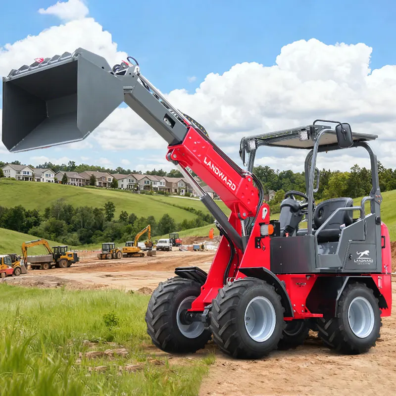 

EPA Euro 5 Diesel Loader W1150T Customized Mini Loader KUBOTA Engine Agriculture 4WD Front End Loader LANDWARD new 2 Tons Loader