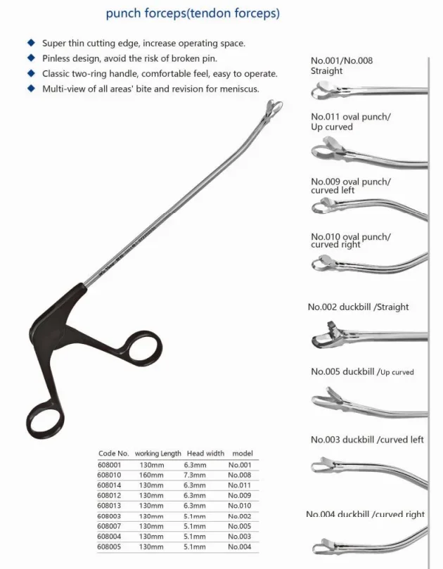 Medical surgical instruments/ instrument/ instrument Punch forceps tendon forceps 011