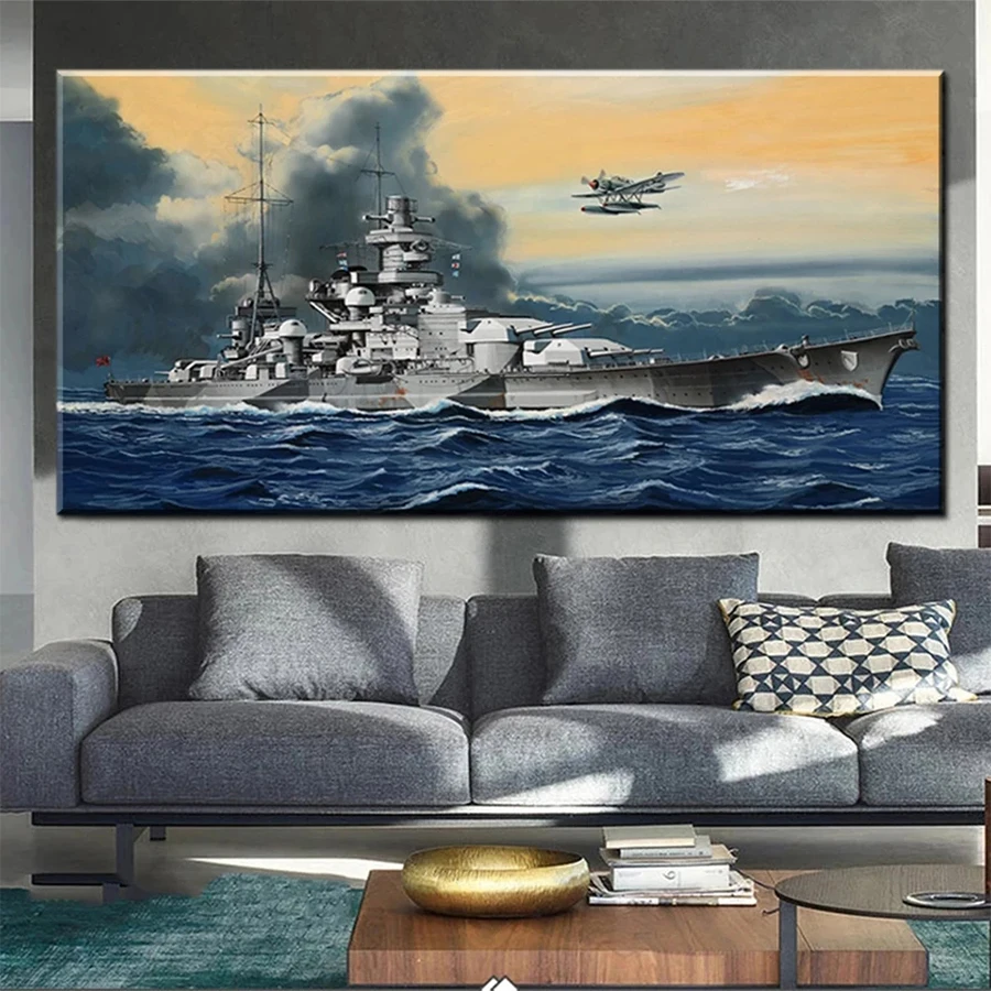 Diamond Painting Maritime Warships and Aircraft Carriers DIY Diamond Embroidery Cross Stitch Mosaic Home Decor