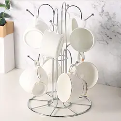 나무 모양 머그컵 건조 랙, 컵 후크 8 개, 건조기 컵 거치대 바 장식