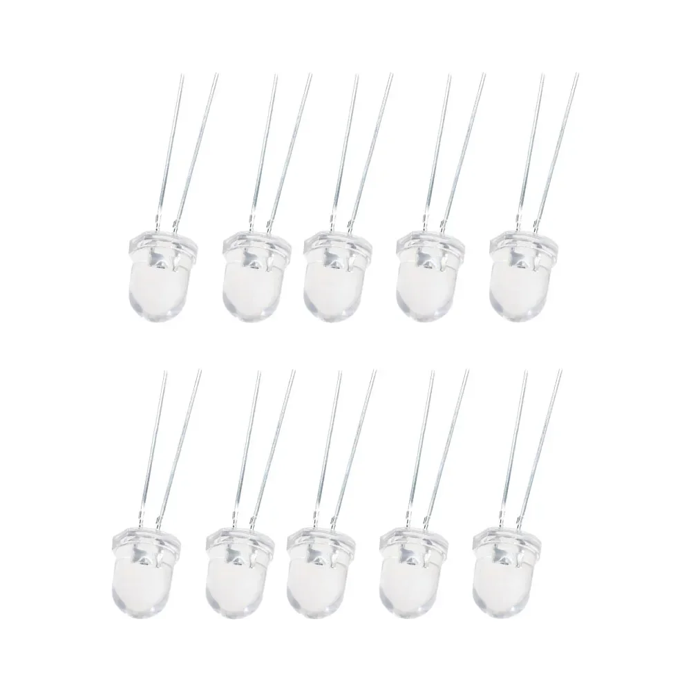 20pcs LED Diode 8MM Transparent White Red Yellow Blue Green Led Lights Diodes Electronic Components Kit