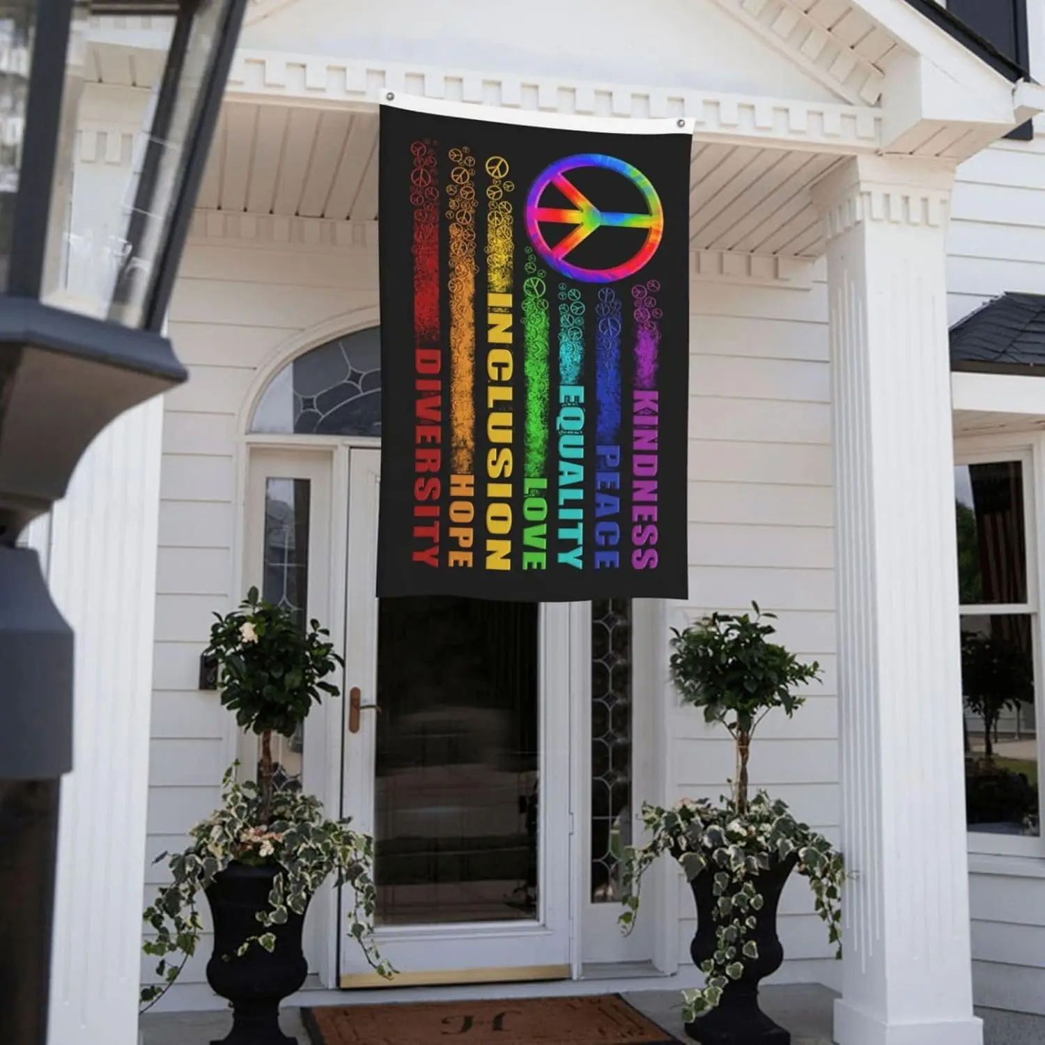 Flagicts 100% Polyester Tie Dye Kindness Peace Equalitylove Inclusion Hope Diversity Flag