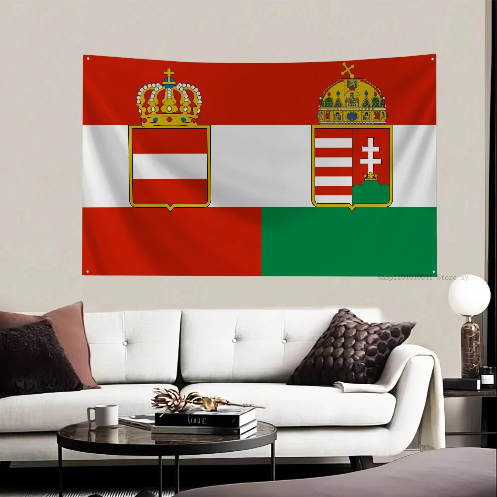 1pc Austro-Hungary Flag Flags And Banners Four Hole Polyester Outdoor Decor Room Aesthetic
