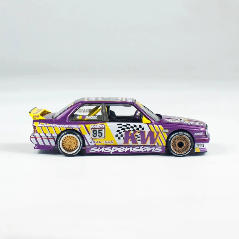 Kaido MINIGT 1:64 نيسان سكاي لاين GT-R BMW M3 E30 هوندا سيفيك غطاء قابل للفتح تعديل سيارة محاكاة سبيكة نموذج سيارة جمع #3