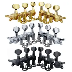 6PCS/Set Chrome Guitar Locking Tuners Lock String Silver/Gold/Black Electric Guitar Machine Heads Tuners Guitar Tuning Pegs
