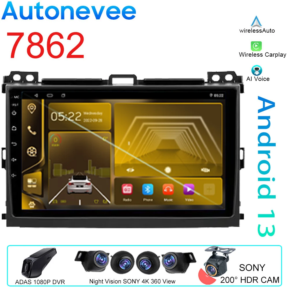 

4G For Toyota Land Cruiser Prado 120 3 III For Lexus GX470 GX 470 J120 2002 - 2009 Car Radio Multimedia Video Player No 2din DVD