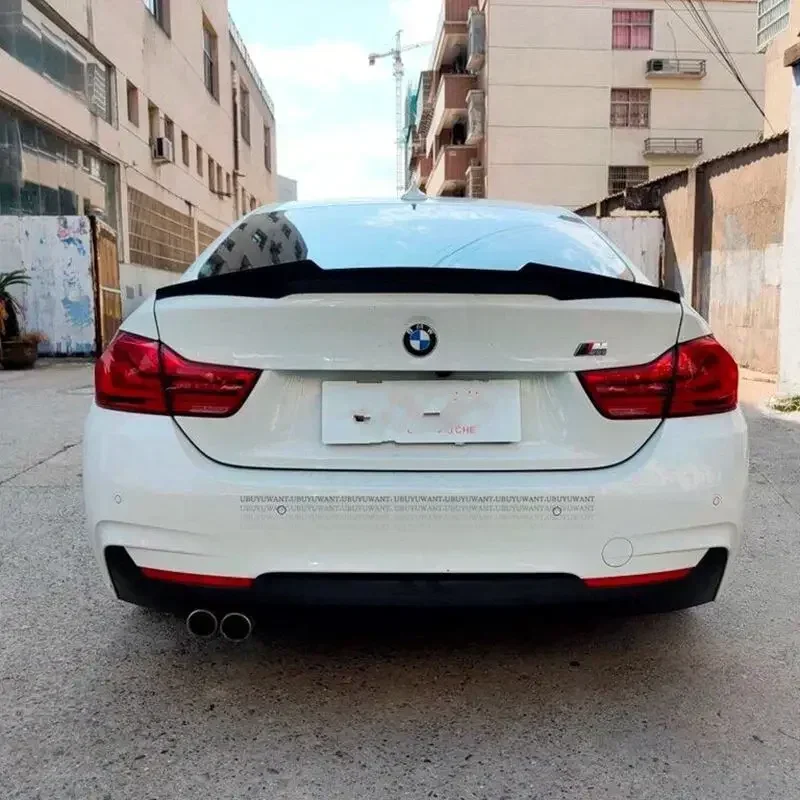 Car Rear Spoiler For BMW F36 4 Series 428i 435i 4Dr 2013 - 2019 M4 Style ABS / Carbon Fiber Car Trunk Boot Lip F36 Spoiler Wing