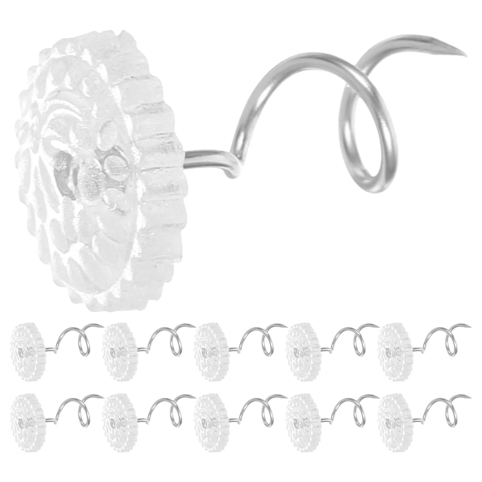 

100pcs Transparent Plastic Sofa Tacks Non Slip Cleats for Furniture Decorative Nails Sofa Pin Couch Tacks Holder