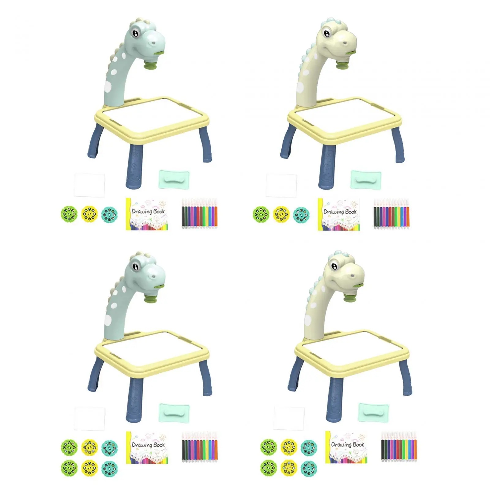 Conjunto de mesa de projetor de desenho, arte e artesanato, grafite, prancheta, rastreamento e pintura, projeção para crianças de 3 a 8 anos de idade
